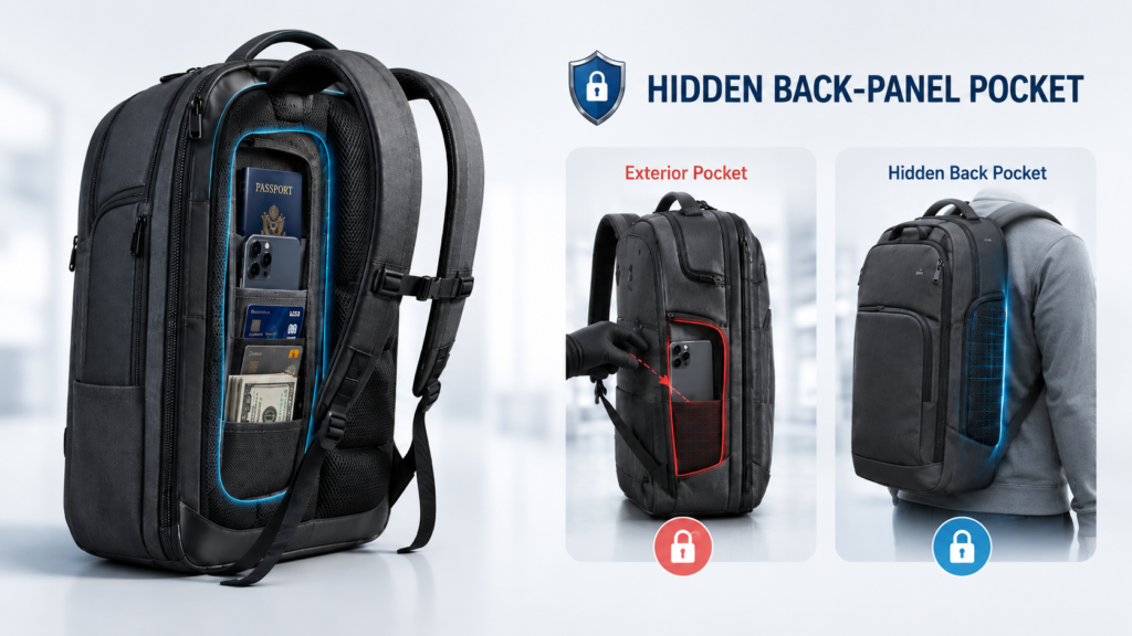 Organizing for Security in an Anti Theft Multi Pocket Bag