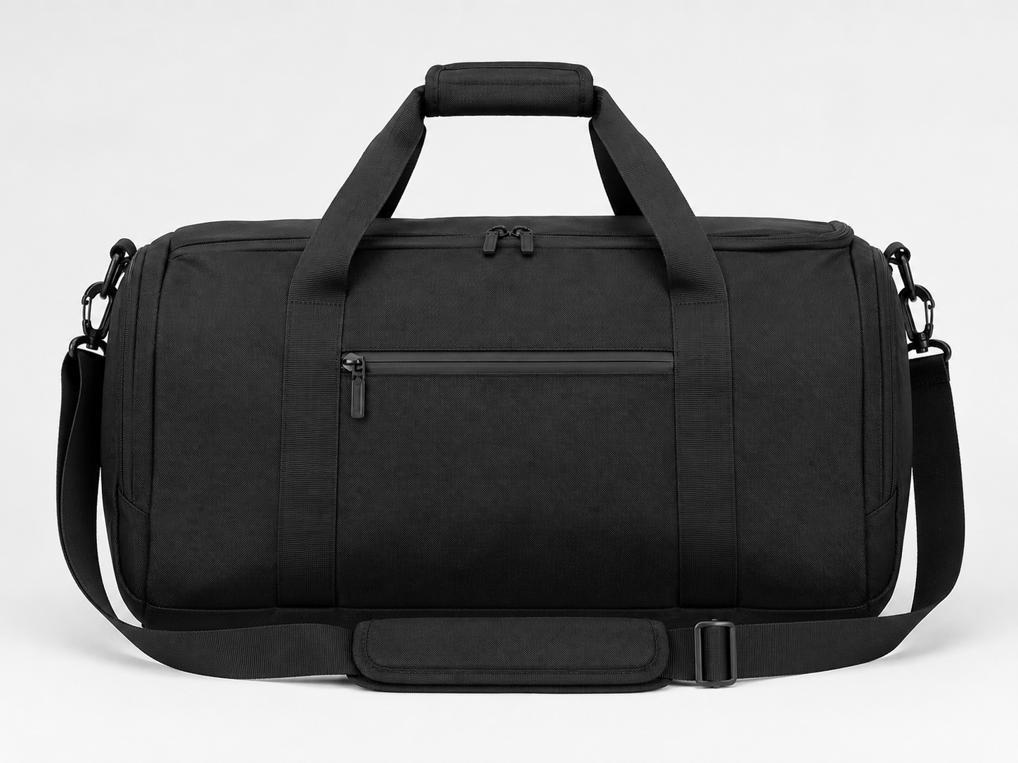 Sleek Black Duffel Bag