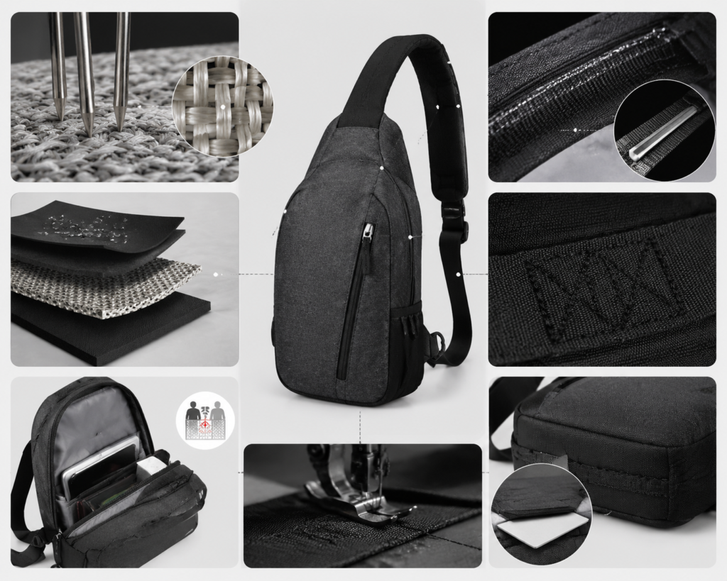 cut proof duffel bag	