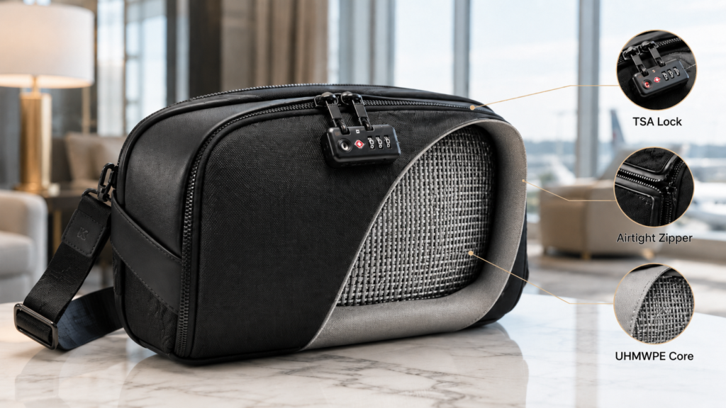 slash proof bag with lock