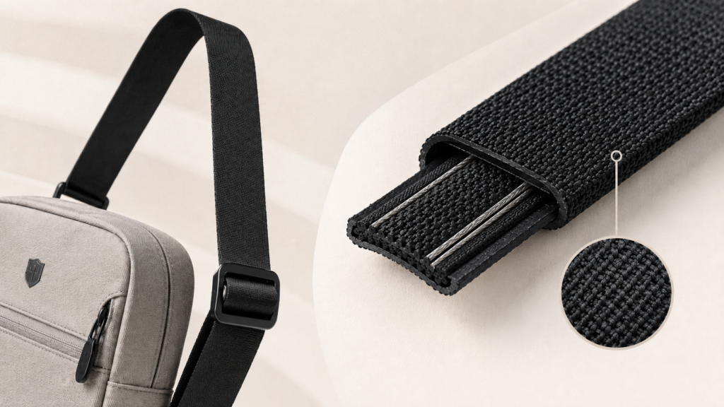 slash resistant bag strap	