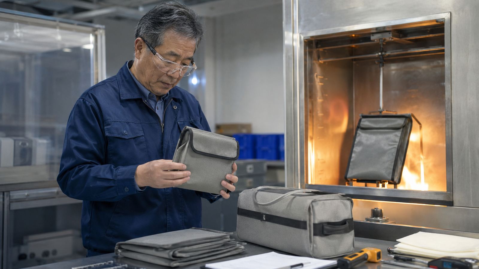 fireproof bags Quality Control & Testing